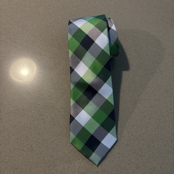 Tommy Hilfiger Other - Tommy Hilfiger Silk Festive Plaid Tie Men's Classic Design Green Blue